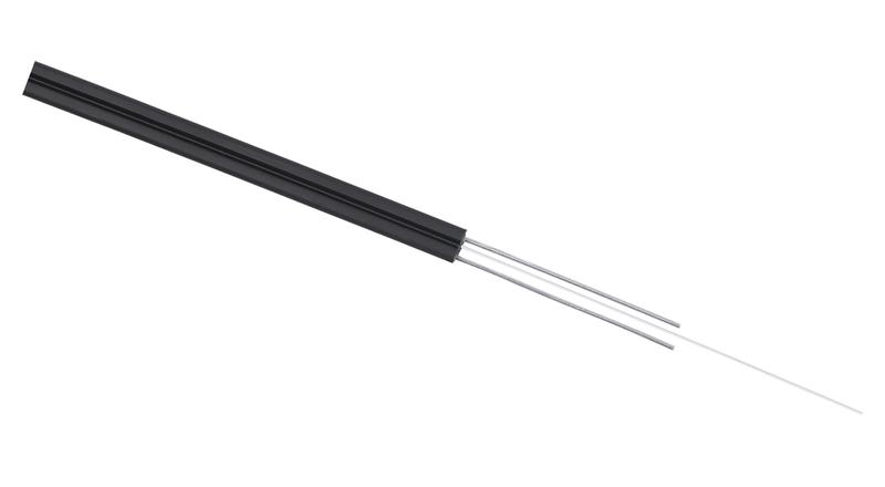 Кабель волоконно-оптический 9/125 одномод. 1 волокно усилен двумя стальн. проволоками FTTH (fiber to the home) внутр../внешн.. -40-+60град.C LSZH черн. Cabeus 9684c