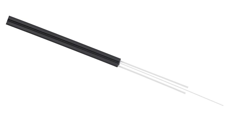 Кабель волоконно-оптический 9/125 одномод. 2 волокна усилен двумя стеклопрутками FTTH (fiber to the home) внутр../внешн.. -40-+60град.C LSZH черн. Cabeus 9688c