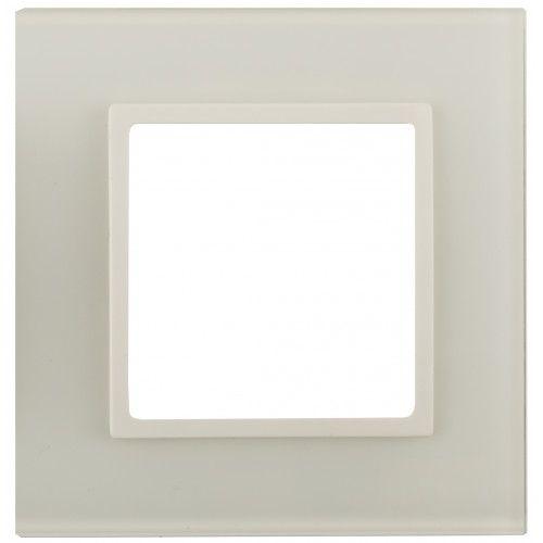 Рамка 1-м 14-5101-02 стекло Elegance сл. кость+сл. кость ЭРА Б0059167