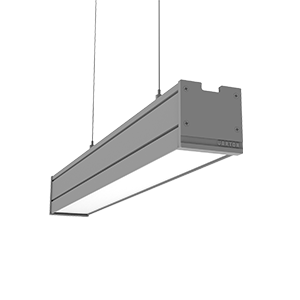 Светильник светодиодный Mercury Pro 8Вт 3000К 514х65х65 IP54 подвесной рассеив. опал RAL7045 сер. муар с декоративным проводом 2м и комплектом подвесов 2м диммер DALI VARTON V1-R0-70256-30D01-5400830