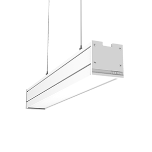 Светильник светодиодный Mercury Pro 18Вт 3000К 514х65х65 IP54 подвесной аварийный автономный постоянного действия рассеив. опал RAL9003 бел. муар с декоративным проводом 2м и комплектом подвесов 2м VARTON V1-R0-00256-30A00-5401830