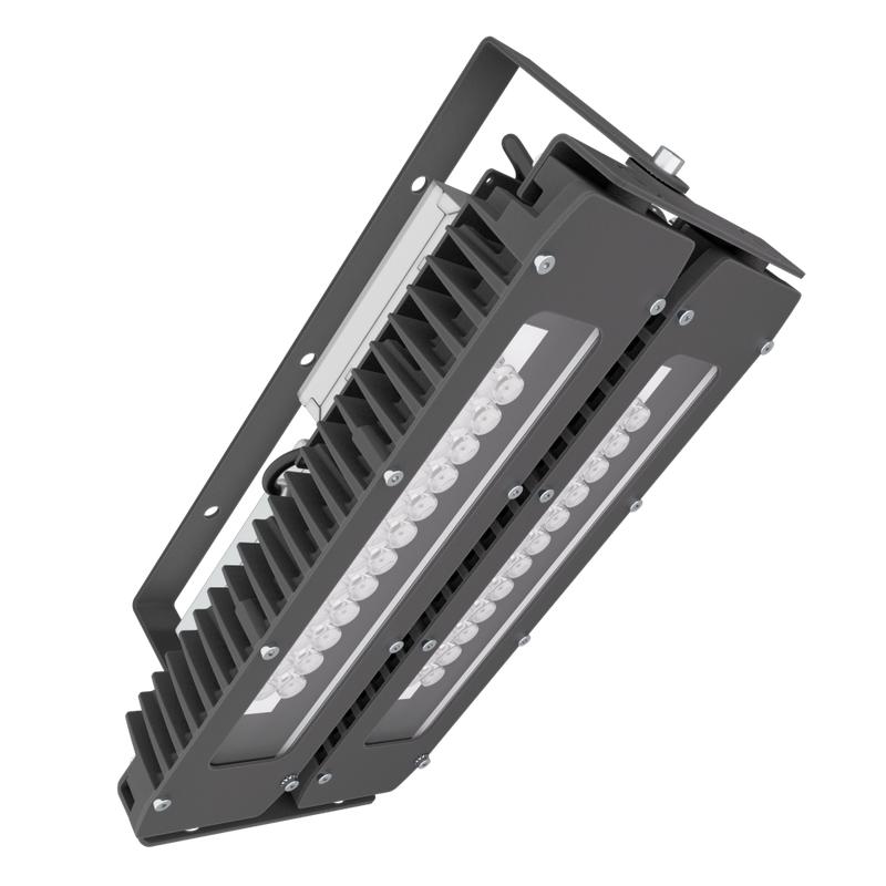 Прожектор светодиодный LAD LED R700-2-PC-120-750-D48-200L1 ST 200Вт IP67 5000К 230В CRI70 КСС типа "Д" крепление на лире ЛАДзавод LADR72PCLS750D48200L1ST