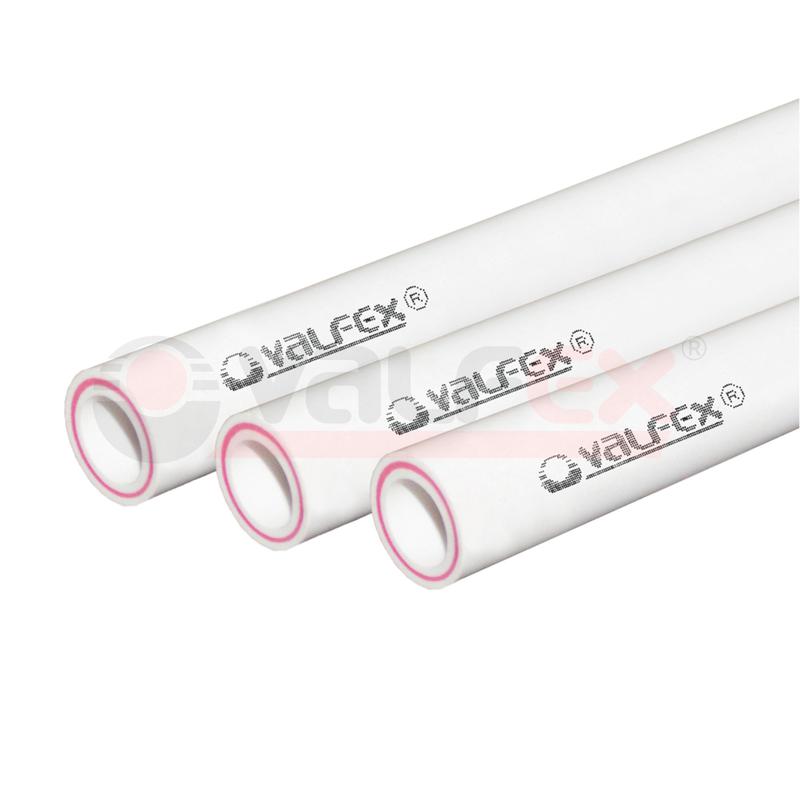 Труба армированная стекловолокном SDR 6 PN25 ф50х8.3мм (24) 4м сер. VALFEX 10106050Г