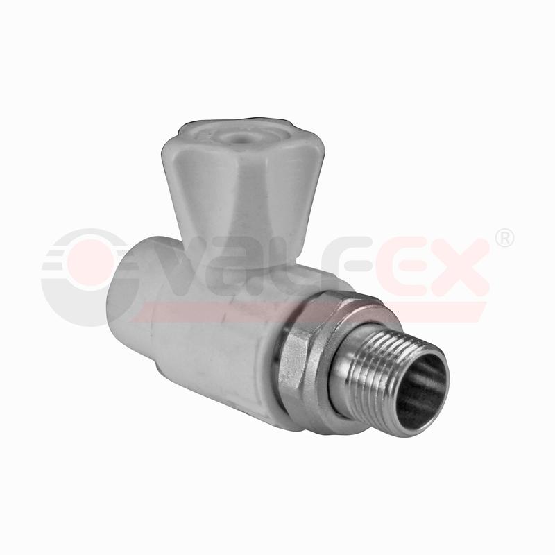 Кран шаровой для радиатора прямой 20х1/2дюйм (60/10) сер. VALFEX 10149020Г