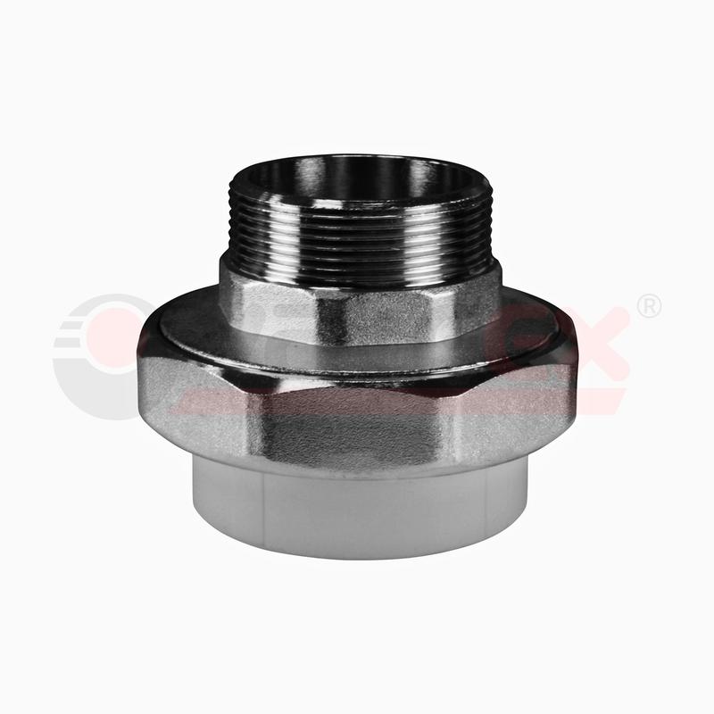 Муфта комб. разъем. (американка) с наружной резьбой 40х1 1/4дюйм (40/10) сер. VALFEX 10156032Г