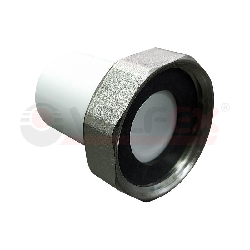 Штуцер с накидной гайкой 20х3/4дюйм (300/50) сер. VALFEX 10136020Г