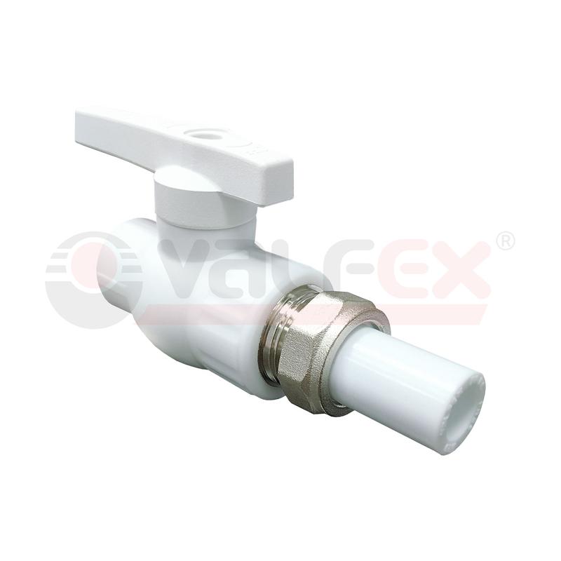Кран шаровой 20х3/4дюйм полнопроходной с односторонним разъемным соединением (40/10) сер. VALFEX 20244020Г