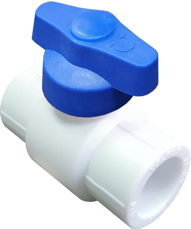 Кран шаровой 25 полупроходной с син. ручкой (60/15) сер. VALFEX 20255025BГ