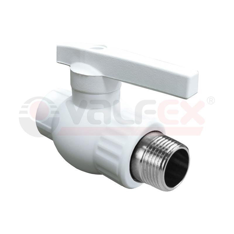 Кран шаровой комбинированный НР 20х1/2 (60/15) сер. VALFEX 10144220Г