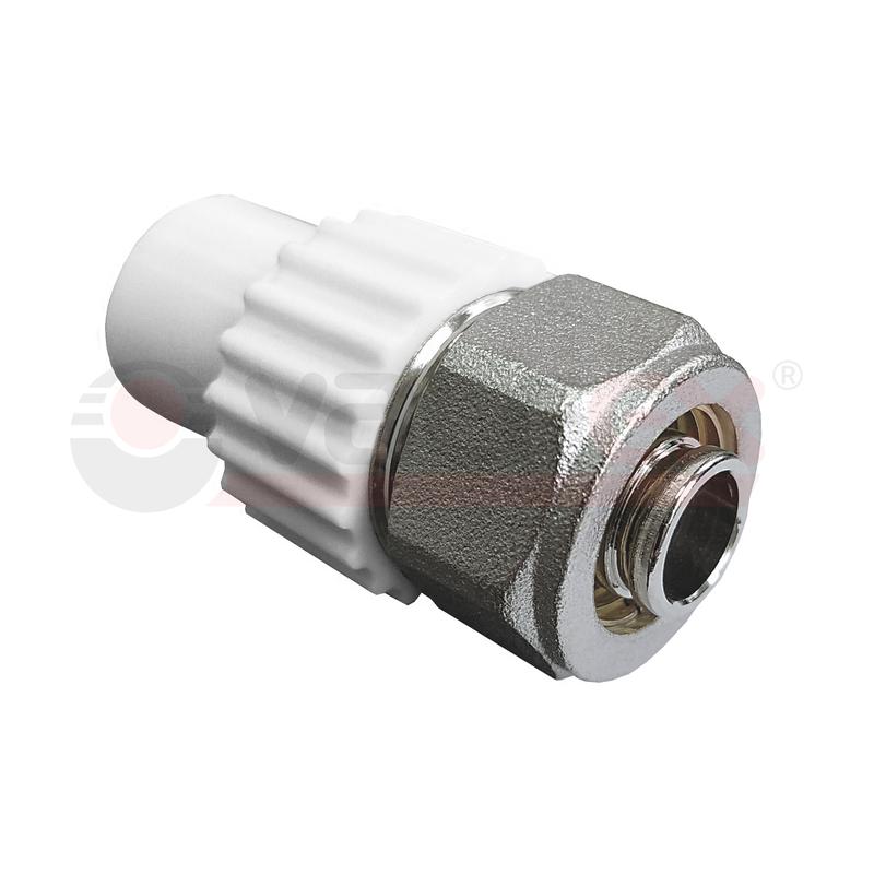 Муфта комбинированная для соединения PPR-PE труб 20х16 (150/30) сер. VALFEX 10162016Г