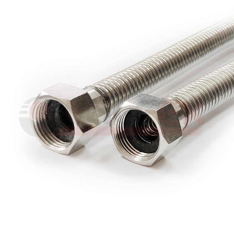 Подводка гибкая для газа 1/2дюйм гайка-гайка 0.8м (10/1) VALFEX 00000024083