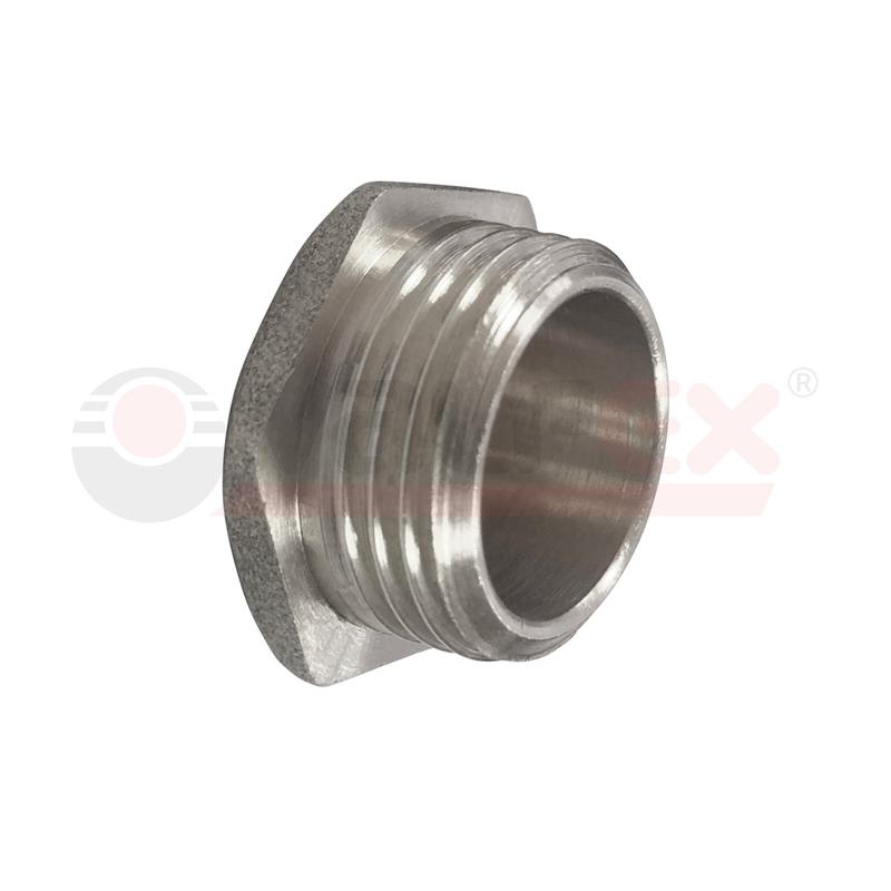 Пробка никелированная резьбовая НР 1/2дюйм (450/10) VALFEX VF.583.N.012