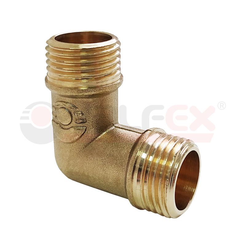 Угольник с наружной резьбой НР-НР 3/4дюйм (60/10) VALFEX VF.093.L.034