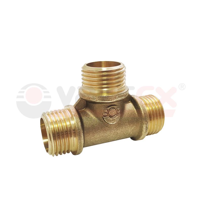 Тройник переходной с наружной резьбой НР 1/2дюйм- НР 3/4дюйм- НР 3/4дюйм (70/10) VALFEX VF.131.L.034