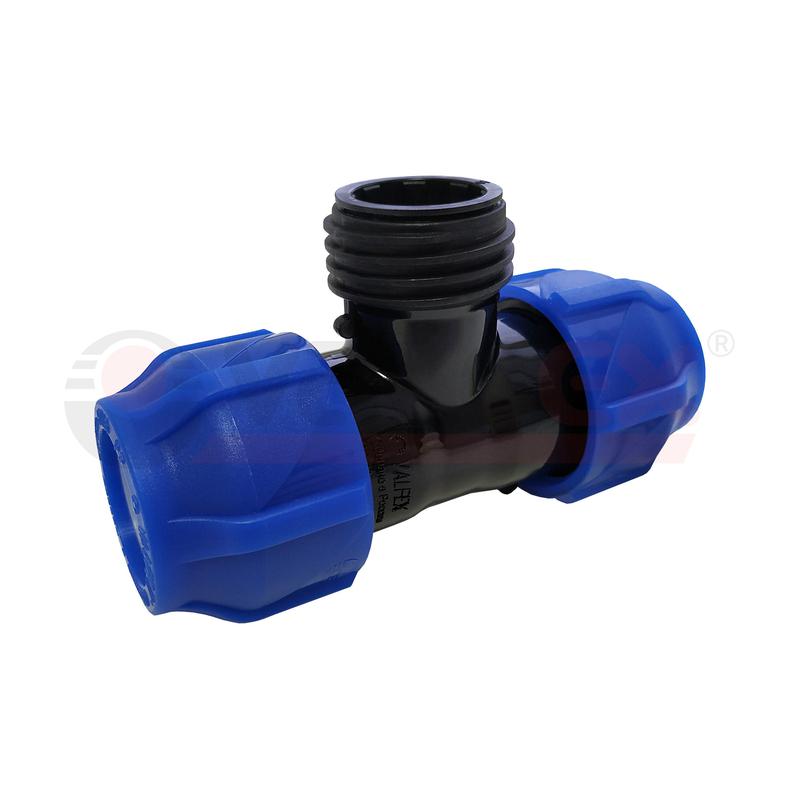 Тройник компрессионный переходной с наружной резьбой 25-1 1/4дюйм-25 (60/12) VALFEX 1210022511425