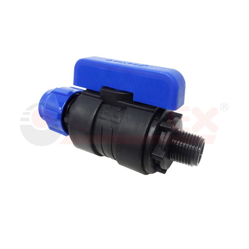 Кран шаровой компрессионный цанга-наружная резьба разборный 50х1 1/4дюйм (8/2) VALFEX 1210012650114