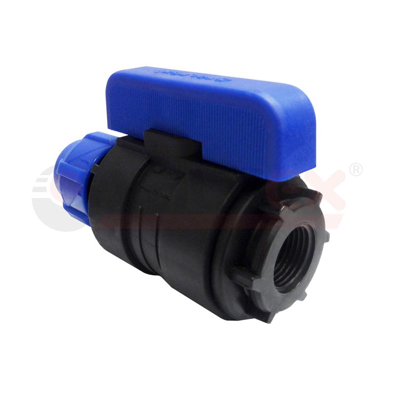 Кран шаровой компрессионный цанга-внутренняя резьба разборный 25х3/4дюйм (35/7) VALFEX 1210012525034