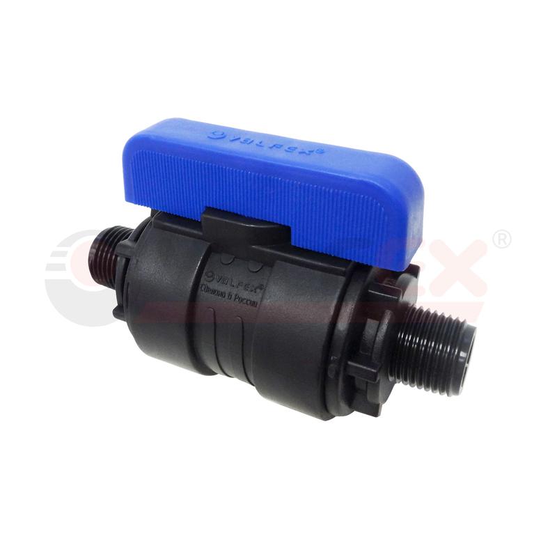 Кран шаровой компрессионный НР/НР резьба разборный 1дюйм-1дюймДу20 (35/7) VALFEX 1210220100100