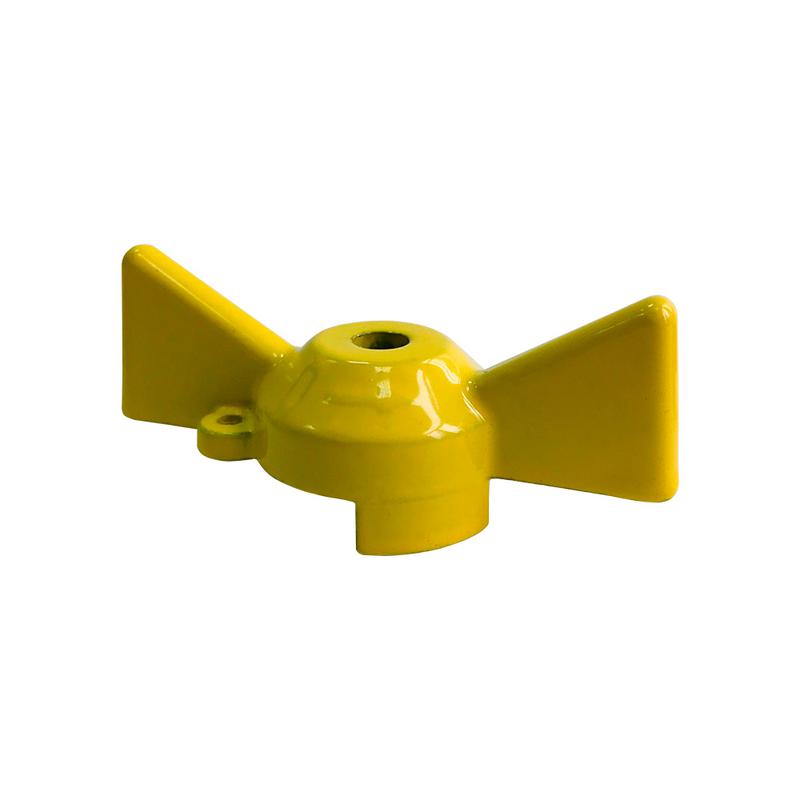 Ручка-бабочка под пломбу для крана ГАЗ 15/20 (400/100/10) желт. VALFEX VF.RB2Gp.15.20