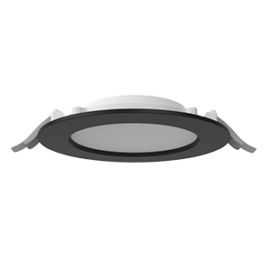 Светильник светодиодный DL-01 Slim 160мм 15Вт 3000К 176x39мм IP65/40 круглый встраив. с опаловым рассеив. RAL9005 черн. муар диммер DALI VARTON V1-RF-90083-10D01-6501530