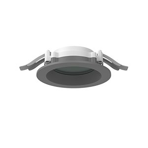 Светильник светодиодный DL-01 Pro 100мм 13Вт 3000К 120х49мм IP65/40 круглый встраив. аварийный автономный постоянного действия RAL7045 сер. муар с защитным силикатным стеклом VARTON V1-RF-70111-GLA00-6501330