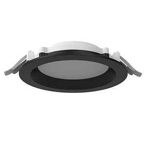 Светильник светодиодный DL-01 Pro 160мм 20Вт 4000К 176x51мм IP65/40 круглый встраив. аварийный автономный постоянного действия с опаловым рассеив. RAL9005 черн. муар VARTON V1-RF-90183-10A00-6502040