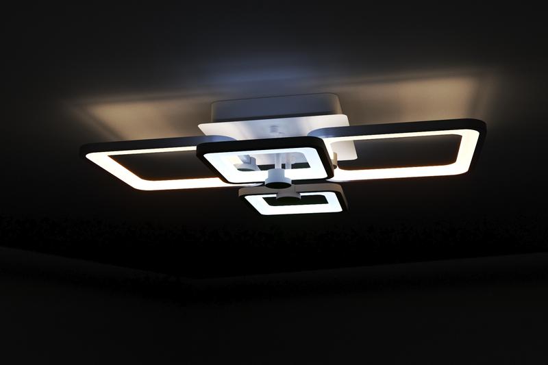 Люстра светодиодная SPOLETO 100Вт 590х390х120мм 34кв.м потолочная ДУ 3 режима диммир. бел. Ritter 52032 0