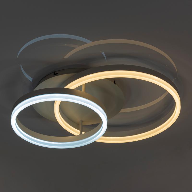 Люстра светодиодная ECLIPSE 56Вт 640х400х125мм 14кв.м потолочная ДУ 3 режима диммир. бел. Ritter 52082 9
