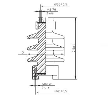 Изолятор опорный С4-80-II М УХЛ1 ЮАИЗ 00-00027334
