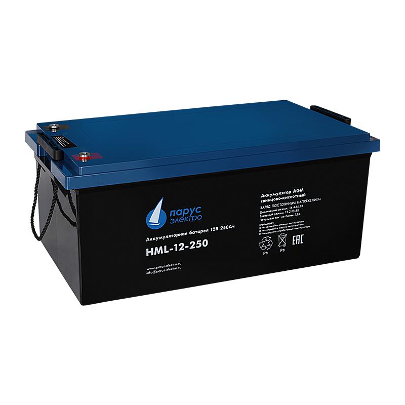 Батарея аккумуляторная HML-12-250 свинцово-кислотная 12В/250А.ч ПарусЭлектро HML-12-250
