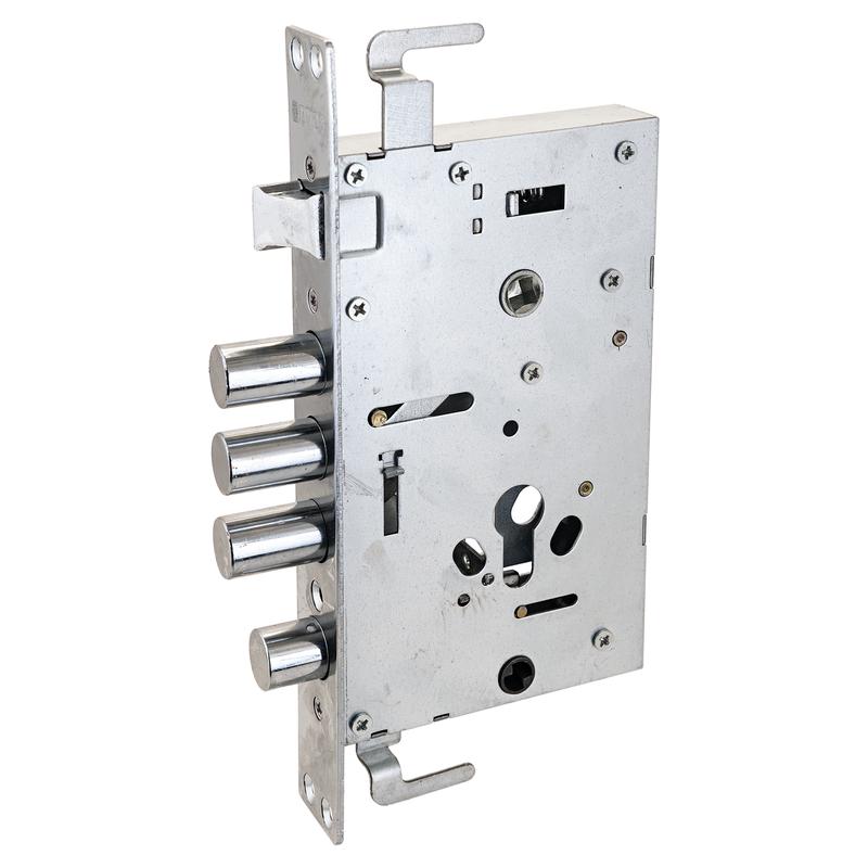 Замок врезной без ручки ЗВ1-08А-C AТМ-L левый автомат. без ц/мех.б/о для кит. металл. дверей Аллюр 7 934