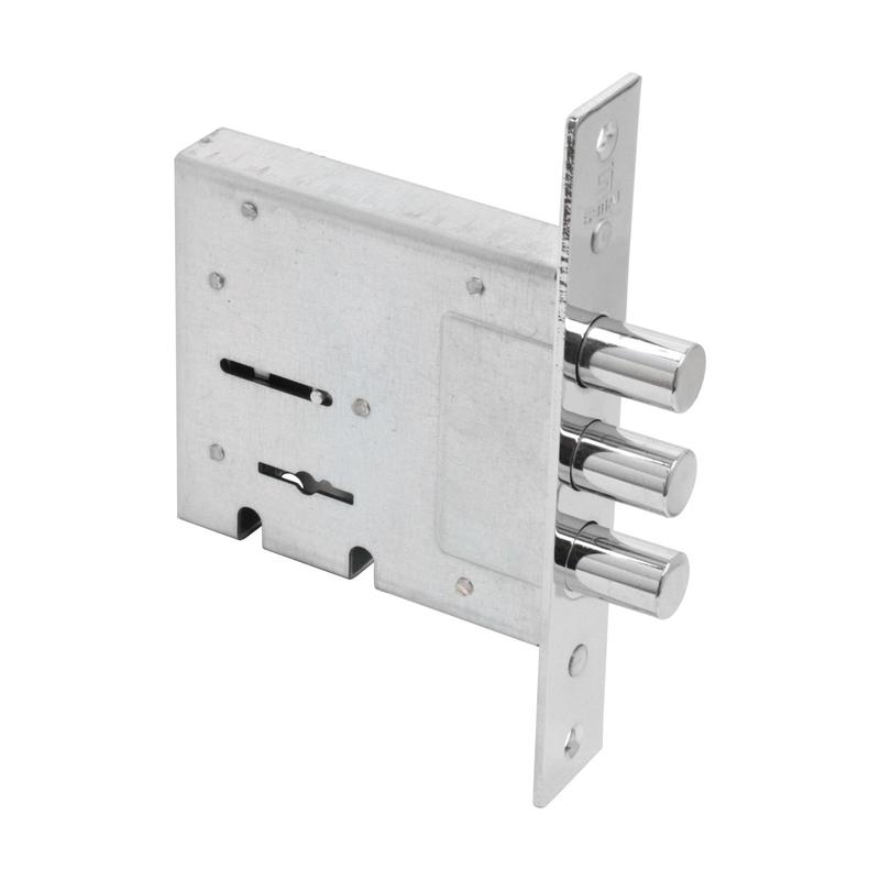Замок врезной для метал. дверей ЗВ8-6.60.00.3(14).08 б/о б/наклад. 5кл. хром сувальд Булат 14 935