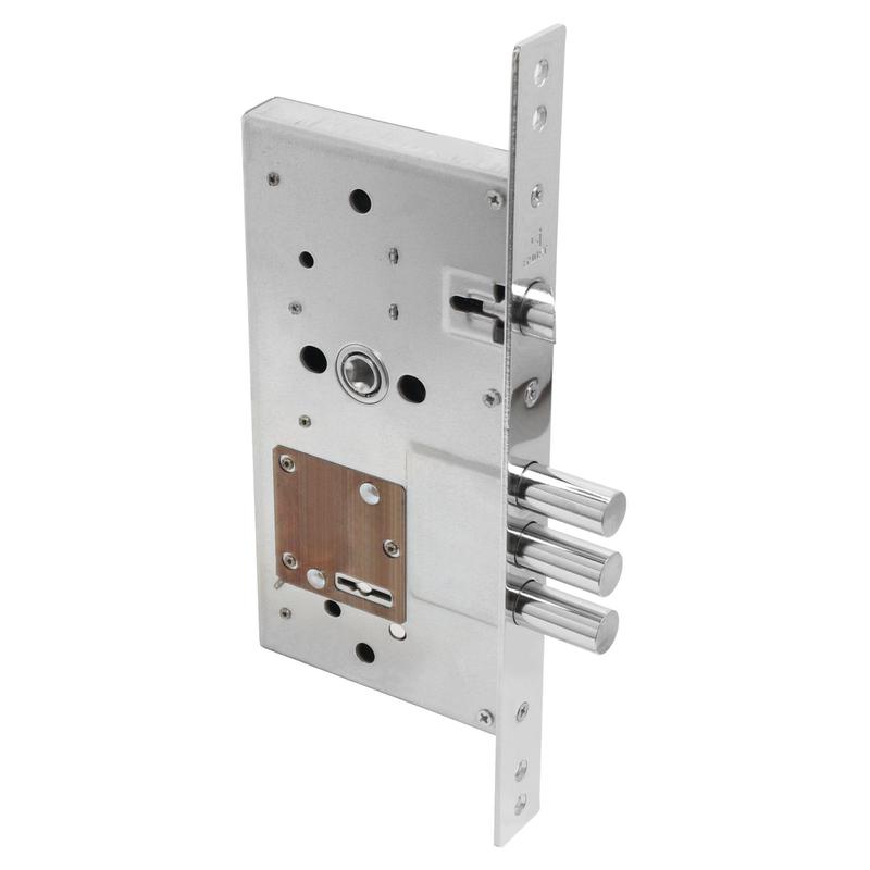 Замок врезной для метал. дверей ЗВ9-8.60.85.3(16).08 б/о б/наклад. 5кл. хром сувальд Булат 14 933