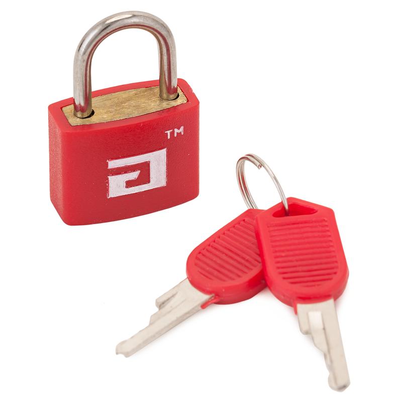 Замок навесной ВС1Л-20 d2.8мм для чемоданов красн. Аллюр 8 498