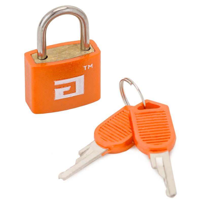 Замок навесной ВС1Л-20 d2.8мм для чемоданов оранж. Аллюр 8 501