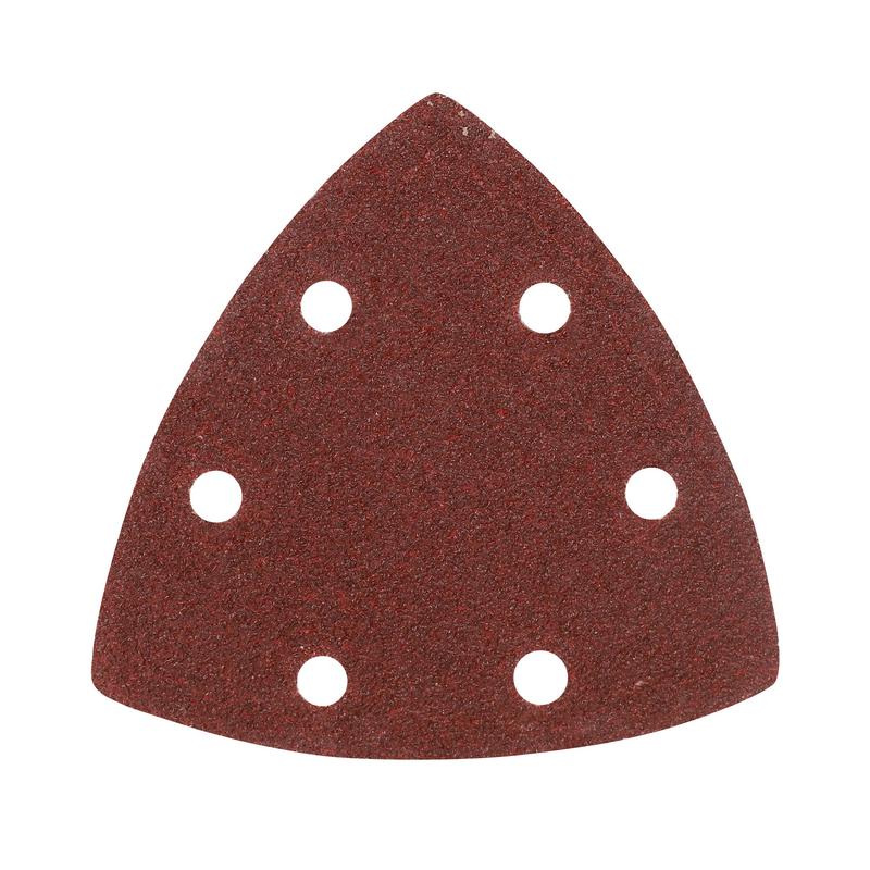 Треугольник шлифовальный на липучке 80х80х80мм Р60 6 отверстий (уп.5шт) PATRIOT 820010301