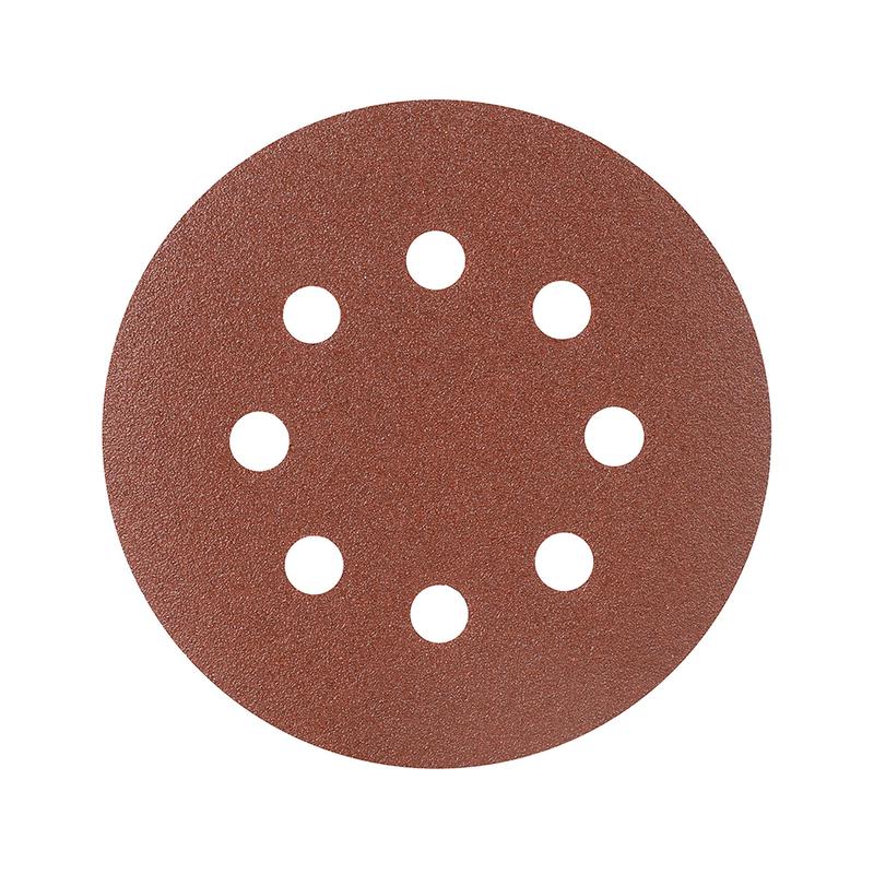 Круг шлифовальный на липучке 125мм Р100 8 отверстий (уп.5шт) PATRIOT 820010103