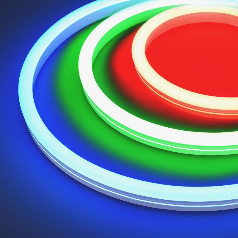 Лента светодиодная MOONLIGHT-SIDE-B84-12x24mm 24V RGB 12Вт/м IP68 wire x2 прямой вывод кабеля герметичная (уп.5м) Arlight 042751