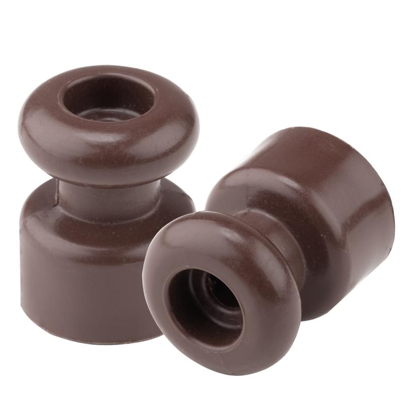 Изолятор для витых проводов большой РЕТРО (уп.10шт) Bylectrica ЮЛИГ.757522.016 шоколад