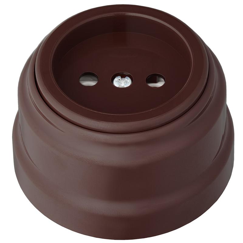 Розетка 1-м ОП РЕТРО 16А без заземл. Bylectrica РА16-0201 шоколад