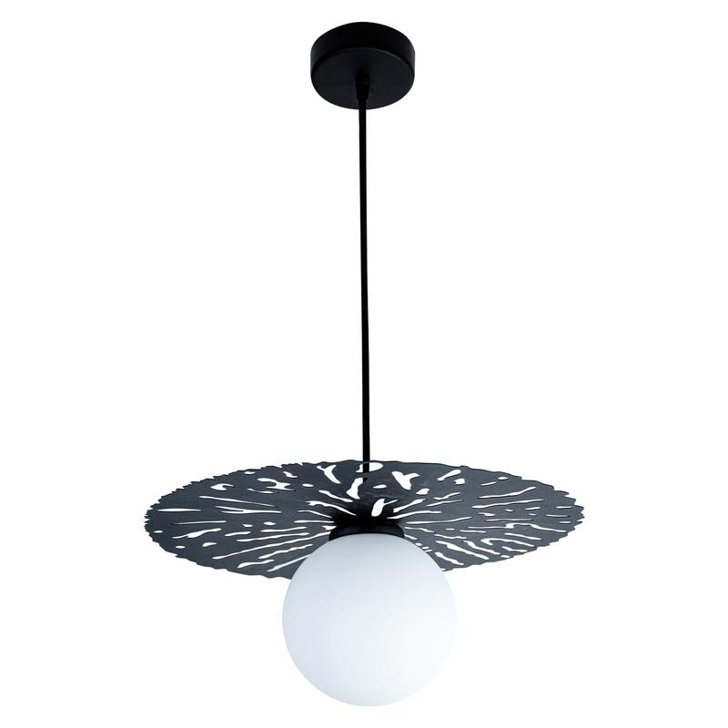 Светильник "Гелиос" 212 (плафон 8729) НСБ 01-40-192 Е14 [ИМ] подвесной черн. Элетех 1005405304