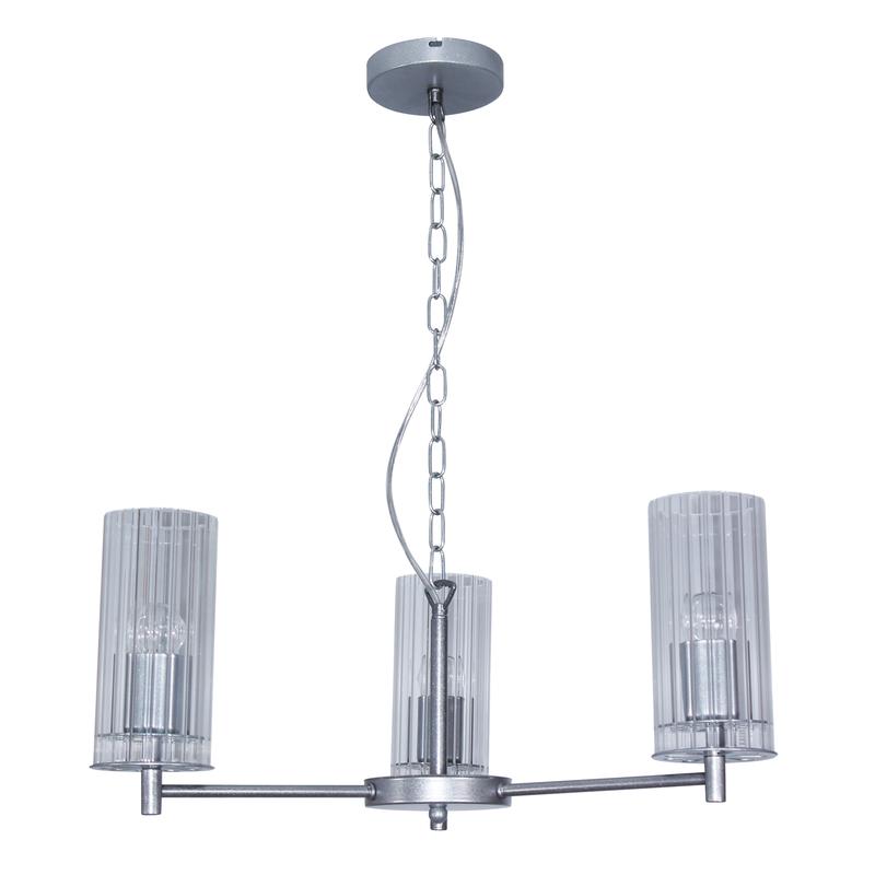 Светильник "Ника" 231 (плафон 0014) НСБ 01-3х60-177 Е27 [ИМ] подвесной серебр. Элетех 1005405301