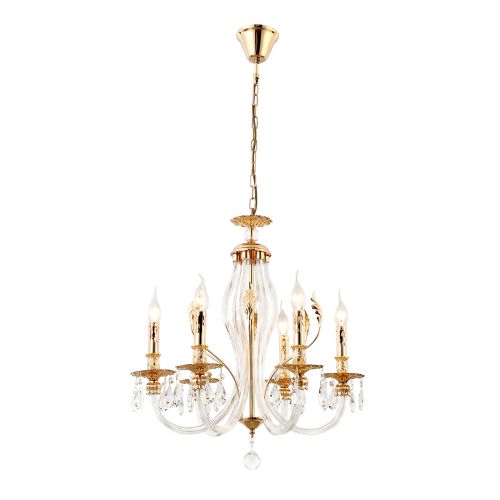 Люстра Melanie 1020-206 6хЕ14 40Вт хрусталь классика Rivoli Б0047907