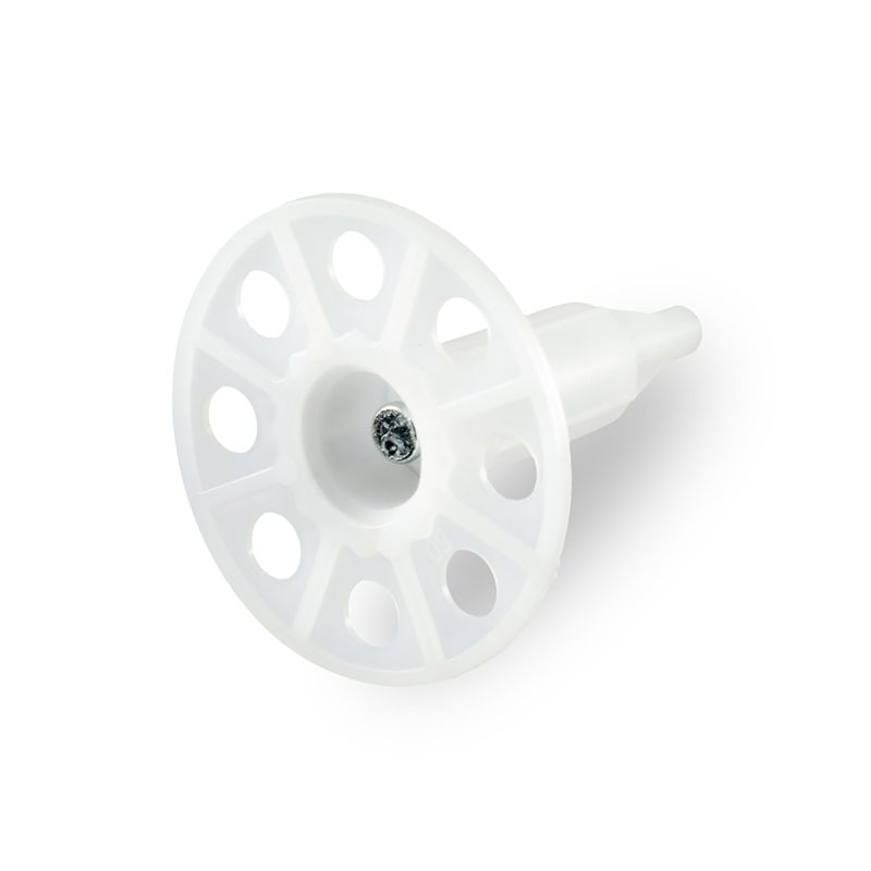 Дюбель тарельчатый гриб с гвоздем для ПМ IN50 бел. (уп.100шт) Промрукав PR08.12250