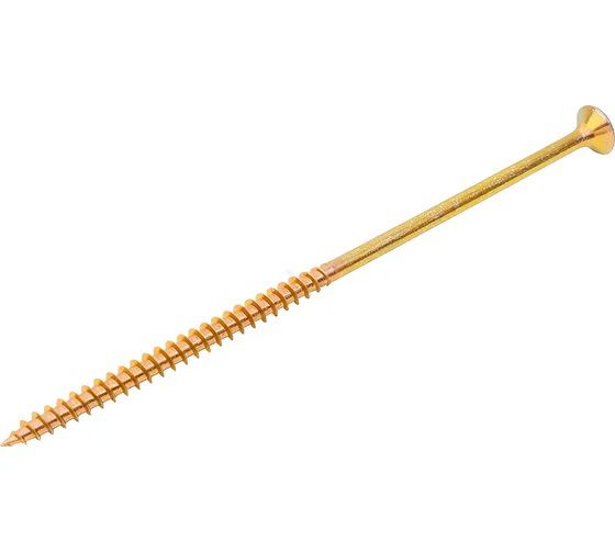 Саморез универсальный острый с потайной головкой 6х90 желт. (уп.100шт) Промрукав PR08.8474