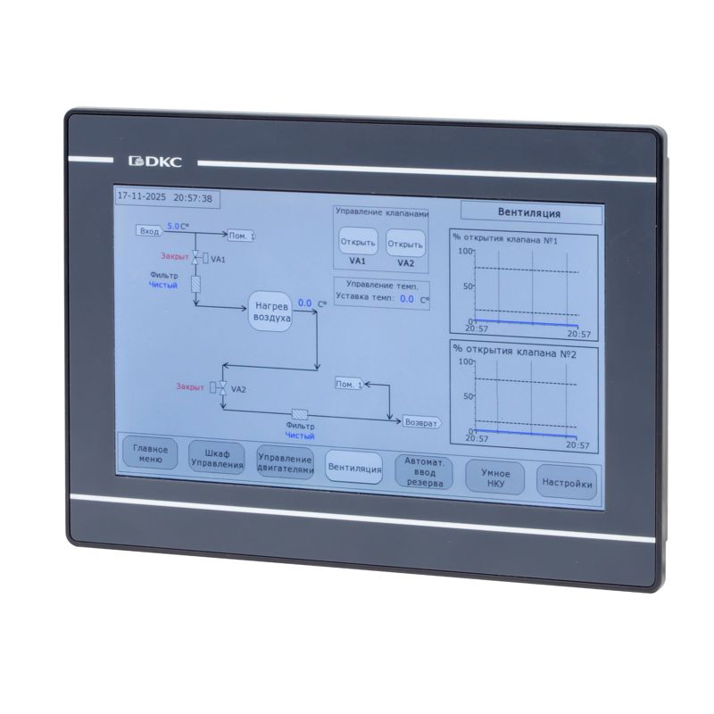 Панель промышленная операторская диаг. 10.1дюйм 1677М цветов дисплей TFT разреш.1024х600 px порты: 2 COM 1 Micro USB 1 USB 1 Ethernet DKC H1000-T100E