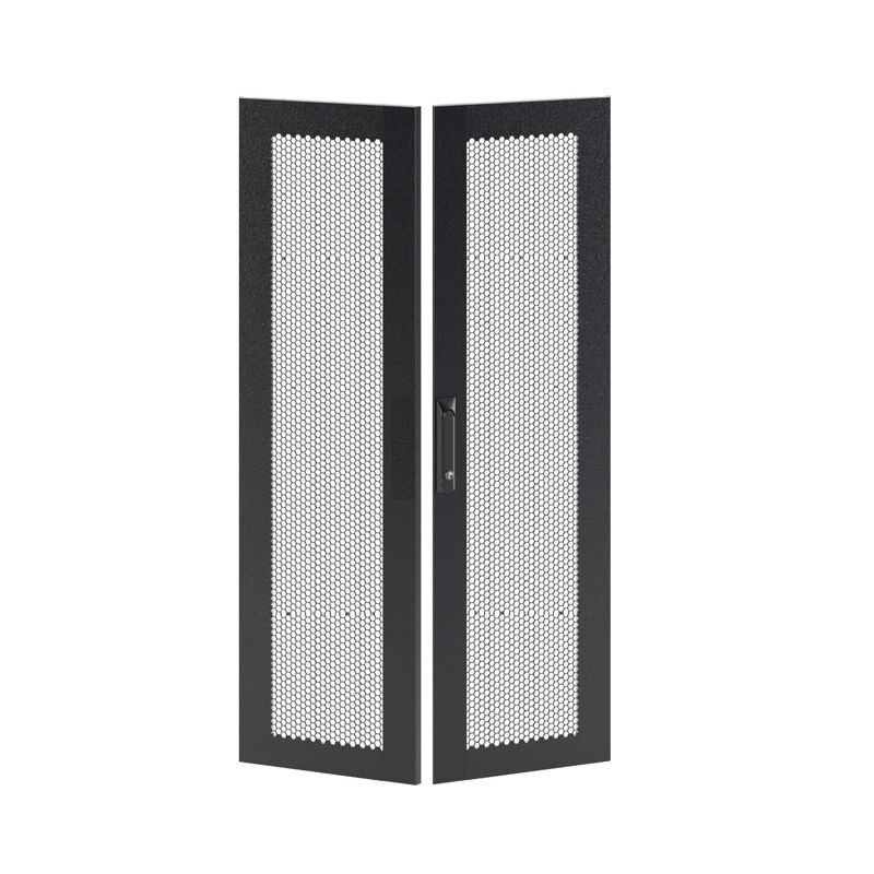Дверь двустворчатая для IT-CQE 2200х600 перфорир. RAL9005 DKC RBITCPMD2260