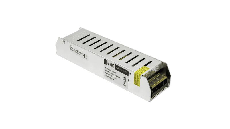 Блок питания T-100-12 компактный (узкий) 100Вт 12В SWG Standard 00000000273