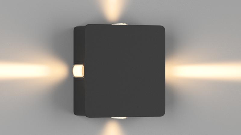 Бра декоративное GW-A130-4-4-BL-WW 4Вт 3000К IP54 черн. DesignLed 00-00007104