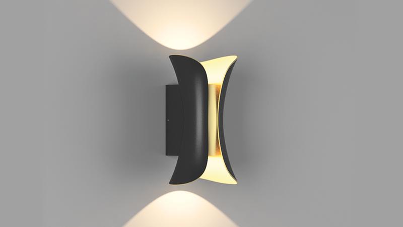 Бра декоративное GW-8610-6-BLG-WW 6Вт 3000К IP54 черн./зол. DesignLed 00-00007103